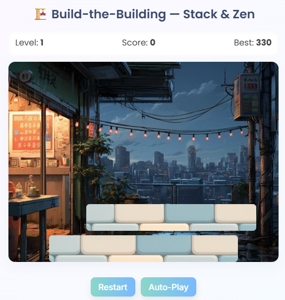 Built the Building  Game for Stress Relief